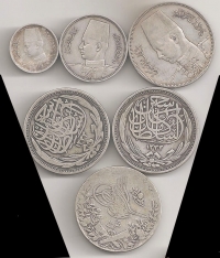 EGYPT Lot with 6 different old silver coins