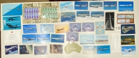 35 Κάρτες με αεροπλάνα και έντυπα αεροπορικών εταιριών και Ολυμπιακής