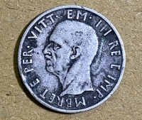 ALBANIA 5 Lek 1939 F / VF