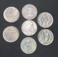 ΤΣΕΧΟΣΛΟΒΑΚΙΑ Συλλογή με 7 Ασημένια διαφορετικά νομίσματα των 10 Κορώνων  σε πολύ καλές καταστάσεις 