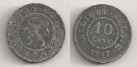 ΒΕΛΓΙΟ 10 Cents 1917 F