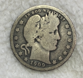 USA 1/4 Dollar 1909 F/VF