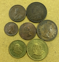 ΒΟΡΕΙΑ ΑΦΡΙΚΗ 7 Διαφορετικά κέρματα από το 1930 έψσ το 1961 XF-UNC