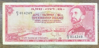 ETHIOPIA 10 Dollars 1961 VF