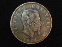 ΙΤΑΛΙΑ 5 Λίρες 1871 VF