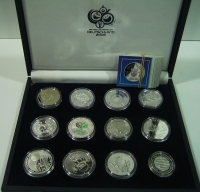 Collection of 12 Silver Proof Coins of Mundial 2006
