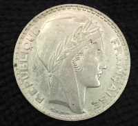 FRANCE 20 Franc 1938 Xf/AU
