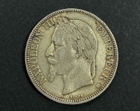FRANCE 5 Franc 1868 AXF