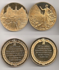 2 Μετάλλια Ασημένια επίχρυσα Προυφ 51 Γραμμαρια σύνολο