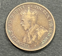 AUSTRALLIA 1/2 Penny 1913 VF++