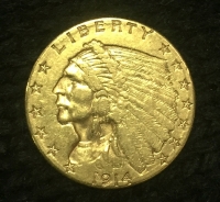USA 2 1/2 Dollar 1914 AXF