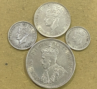 CYPRUS Set (4) Silver Coins 1901 F/VF