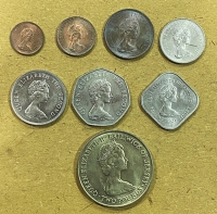 JERSEY set (8) UNC Coins 1981