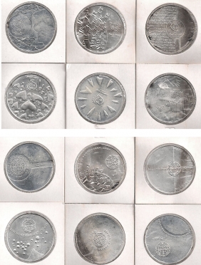 PORTUGAL Collection 6 X 8 euro 2004 UNC