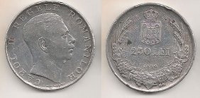 ΡΟΥΜΑΝΙΑ 250 Λέι 1939 VF