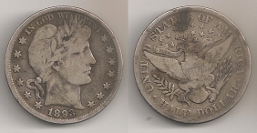 ΑΜΕΡΙΚΗ 1/2 Δολάριο 1893 F+