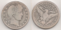 USA 1 Quarter 1902O G-VG