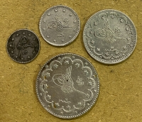 TURKEY 4 Silver Coins 1327 (1909) 1,2,5,10 Kurush 