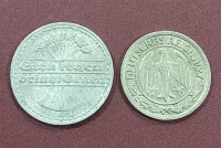 GERMANY 2 X 50 Pfennig AU