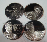 Collection of 4 silver proof medals