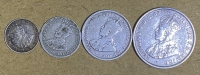 ΑΥΣΤΡΑΛΙΑ 4 Ασημένια νομίσματα (3 Pence 1936, six pence 1923, one shilling 1925 and florin 1927) VF-XF