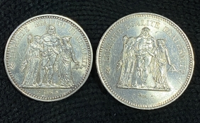 ΓΑΛΛΙΑ 10 και 50 Φράγκα 1965 και 1977 UNC