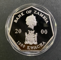 ZAMBIA -1000 Kwacha 2001 Proof