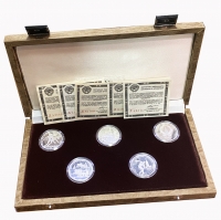 RUSSIA Set 5 X 150 Ruble 1978 Platinum Olympic coins  Proof 