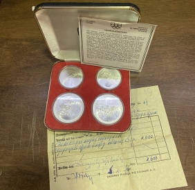 ΚΑΝΑΔΣ Σετ (4) Ολυμπιακών Αγώνων 1976  UNC