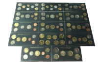 14 Full sets 1976-2000 of Greek Coins 