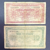ΒΕΛΓΙΟ 5 και 10 Φράγκα 1943 F
