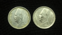 EGYPT 2 X 2 Piastre 1929 UNC and AU