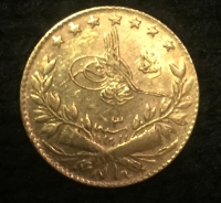 TURKIE 25 Kurush 1911 (1327/3) AU