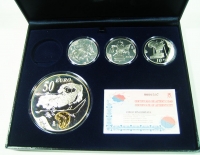 SPAIN 4 X SILVER EURO COINS PROOF
