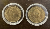 2 Ακυκλοφόρητα μετάλλια της Βουλής με τον Ρήγα Φεραίο και τον  Σολωμό 