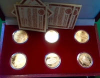 RUSSIA Set of 6 Gold coins of Olympic Games 