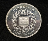 GIBRALTAR 25 Pence 1977 Proof