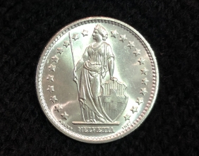 ΕΛΒΕΤΙΑ 2 Φράγκα 1967 BU