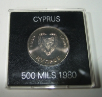 CYPRUS 1980 500 Mills Nickel UNC