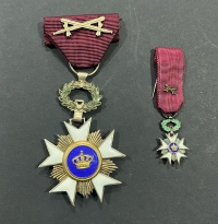 ΒΕΛΓΙΟ Μετάλλιο και Μινιατούρα Order Of Crown 