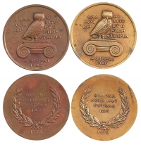 2 Μετάλλια (Χάλκινο+Επίχρυσο) Αρχιτεκτονική Εταιρία 1946
