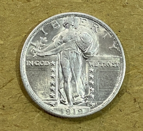 USA  Quarter 1919 UNC  RARE