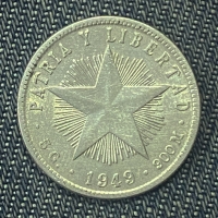 CUBA 20 Centavos 1949 AU