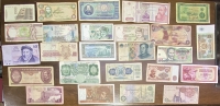 Λοτ 25 Διαφορετικά χαρτονομίσματα από όλο τον κόσμο  F to AU