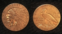 USA 2 1/2 Dollar 1915 Gold Indian XF