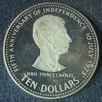 ΜΠΑΧΑΜΕΣ 10 Δολάρια 1978 Prince Charlles  Proof AU