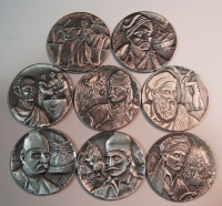 Συλλογή 8 ασημένια μετάλλια με ήρωες του 1821