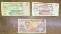 SURINAME 3 Different Notes F -VF