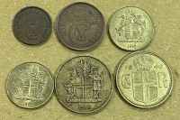 ICELAND 6 Different coins