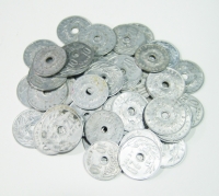 Lot of 50 aluminium coins